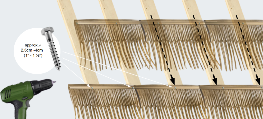 Estrutura de vigas de madera