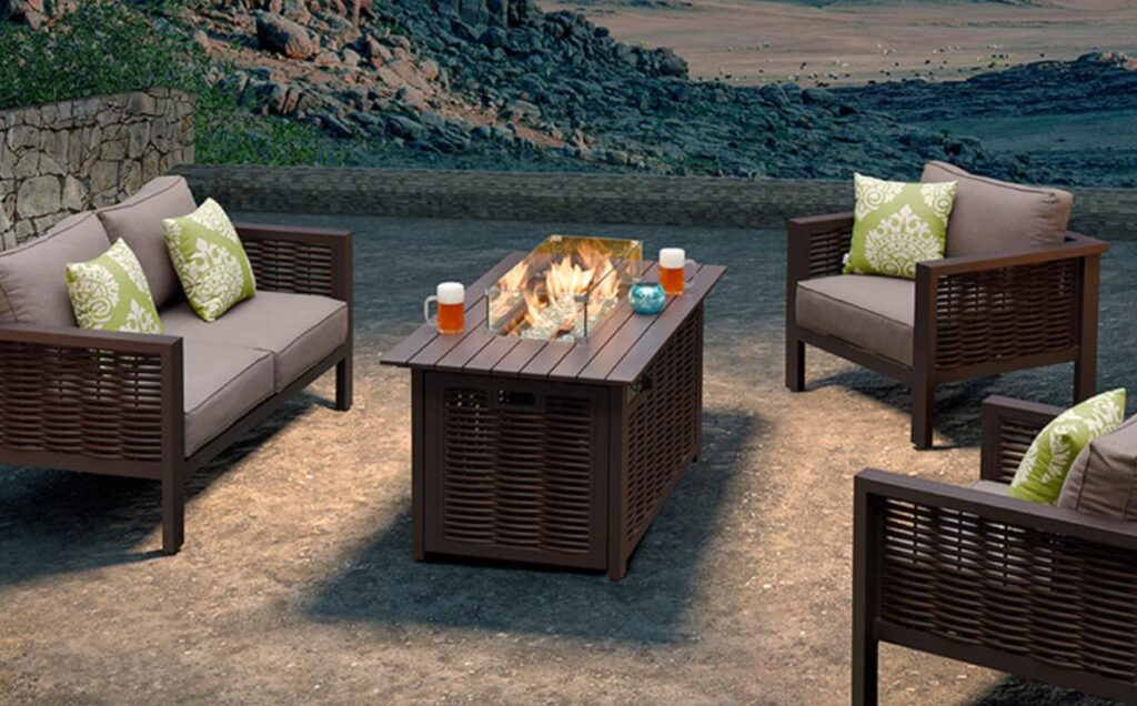 Elegantes muebles de ratán de sigarten