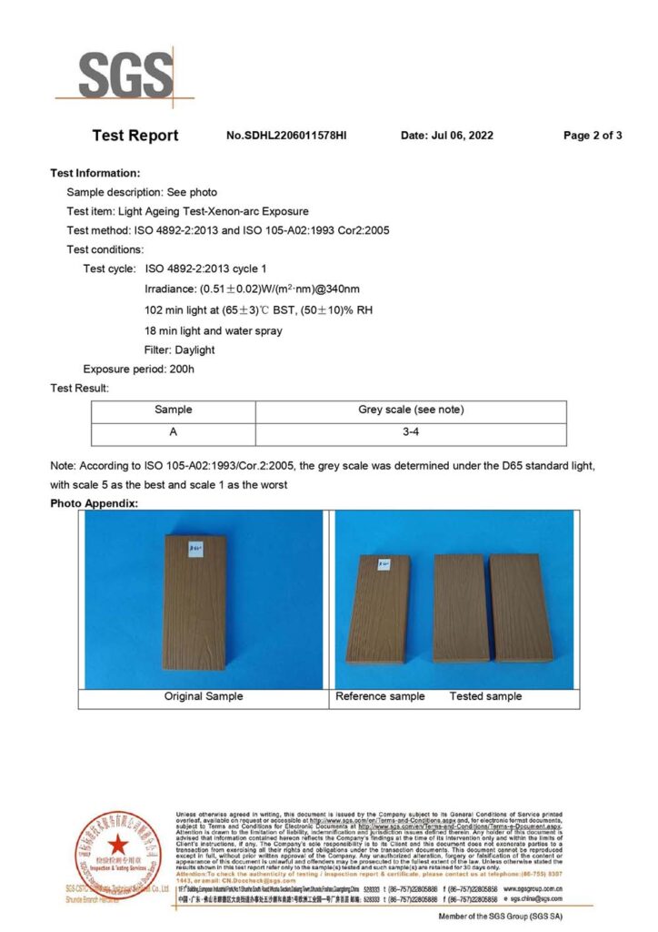 Prueba SGS 5287FC Poly Wood
