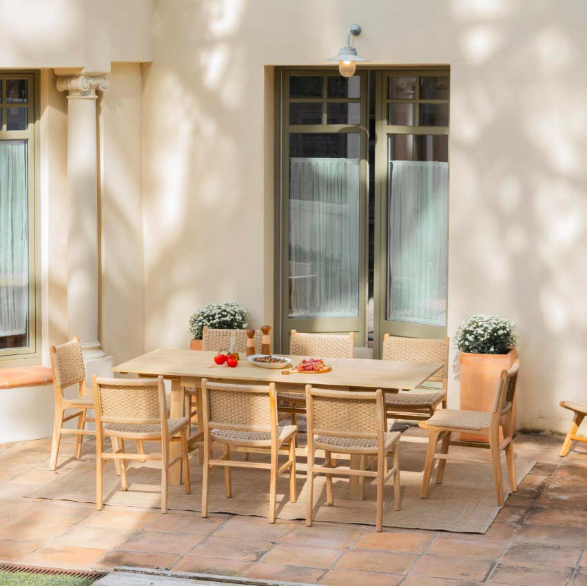 Ratán Sintético Retorcido para Juego de Comedor